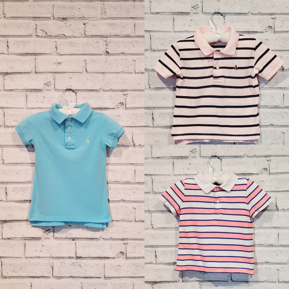 A bundle of 3 polos size 18-24 months
